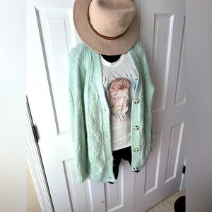 Mint Green A New Day Cardigan with buttons.  Size XS